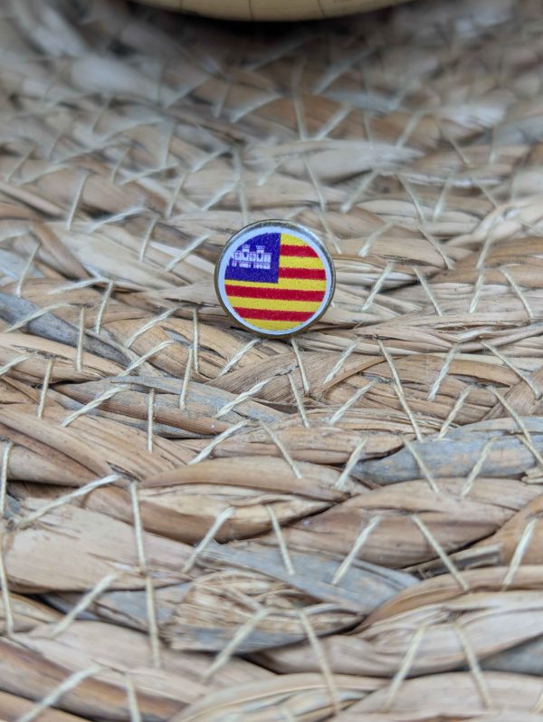 Balearic Flag Map Pin for Wooden World Map Travel Tracker