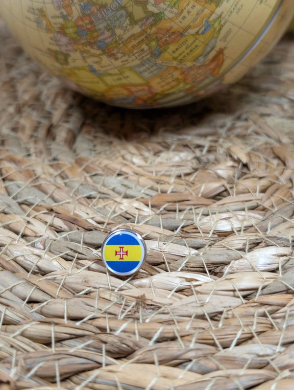 Madeira Flag Map pin - Madeira Flag Map Pin For Wood Map