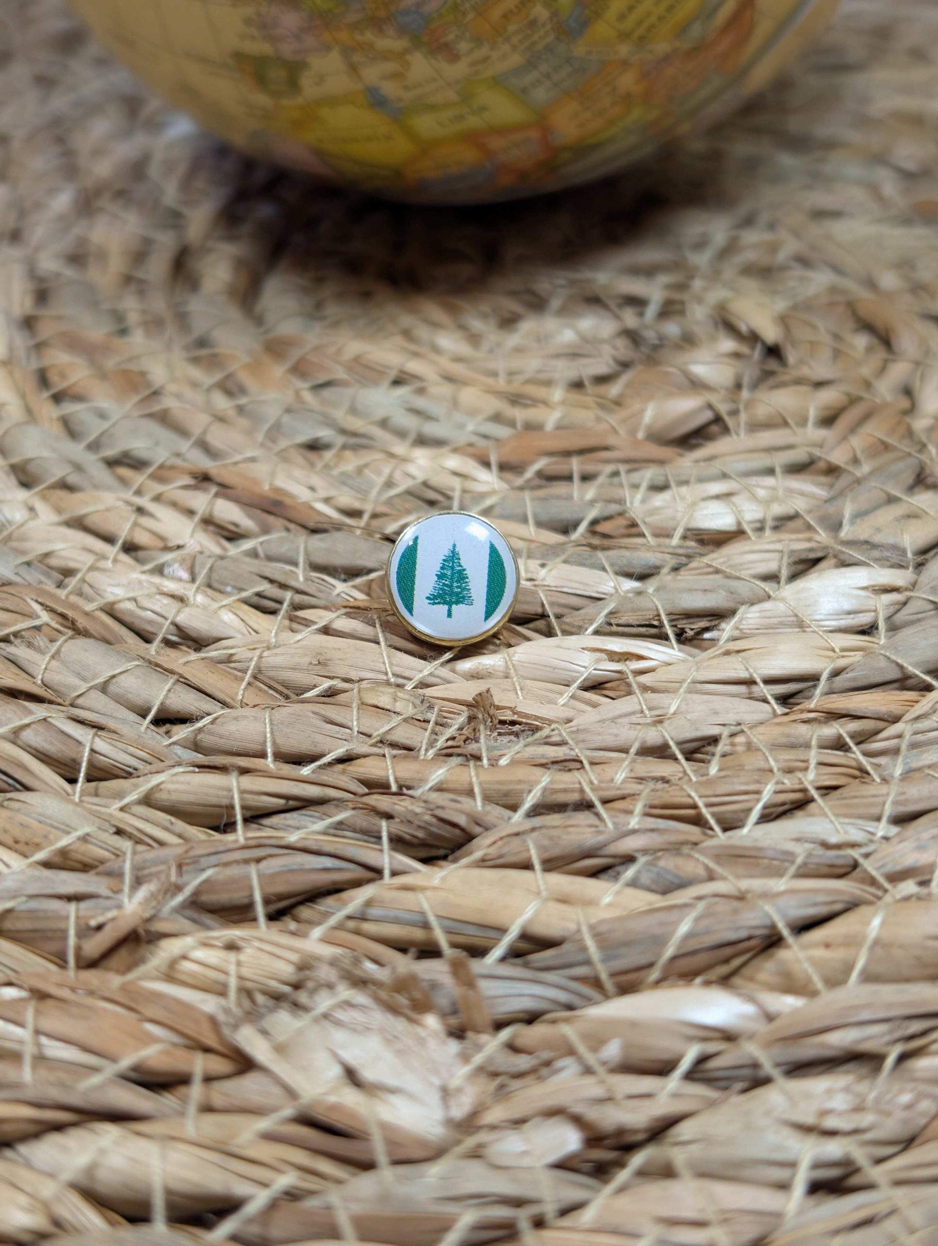 Norfolk Islands Flag Map Pin for Wooden World Map Travel Tracker