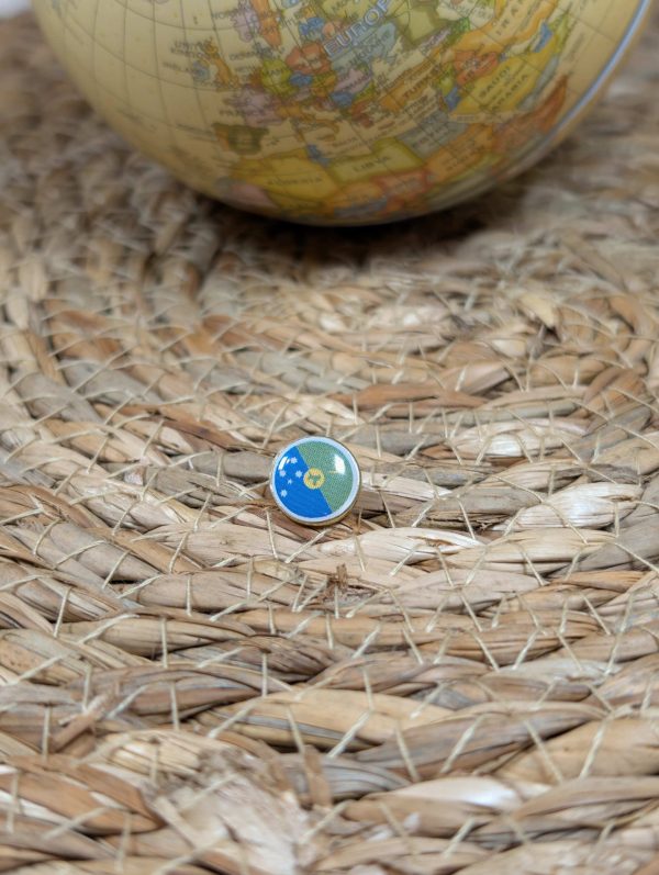 Christmas Islands Flag Map pin - Christmas Islands Flag Map Pin For Wood Map