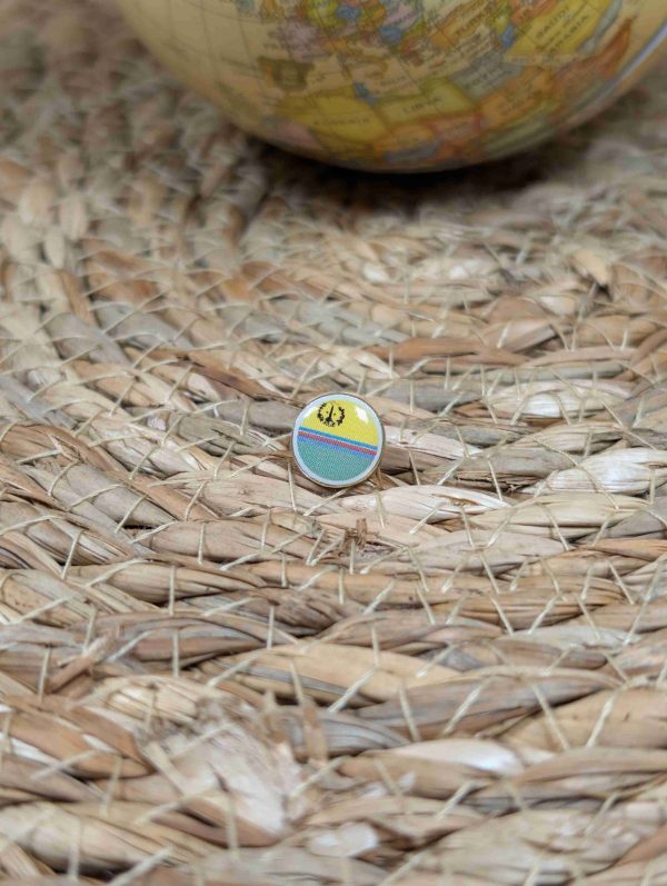 St Martin Unity Flag Map Pin - St Martin Unity Flag For Wood Map