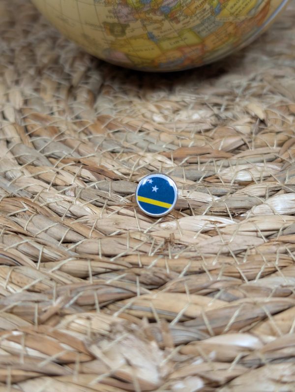 Curacao Flag Map pin - Curacao Flag Map Pin For Wood Map