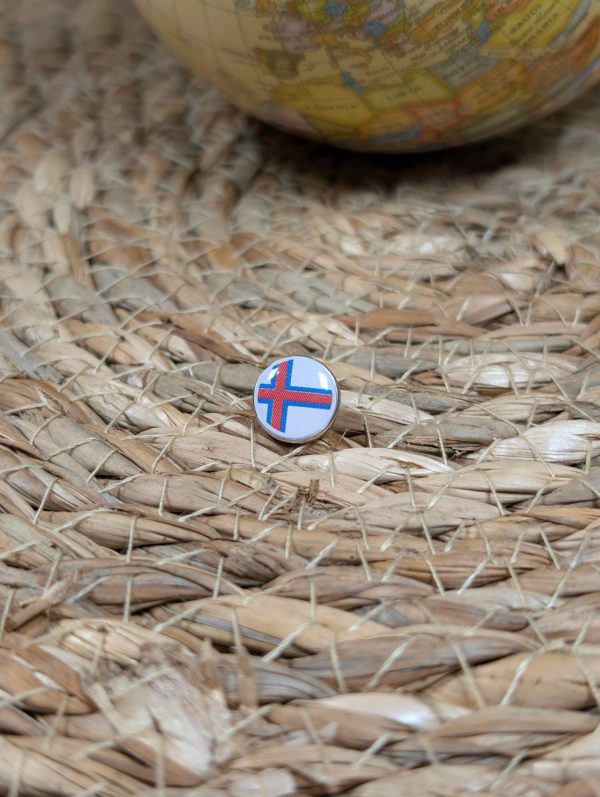 Faroe Islands Flag Map pin - Faroe Islands Flag Map Pin For Wood Map