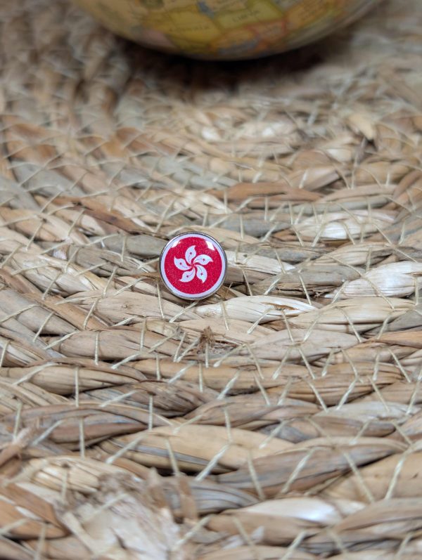 Hong Kong Flag Map pin - Hong Kong Flag Map Pin For Wood Map