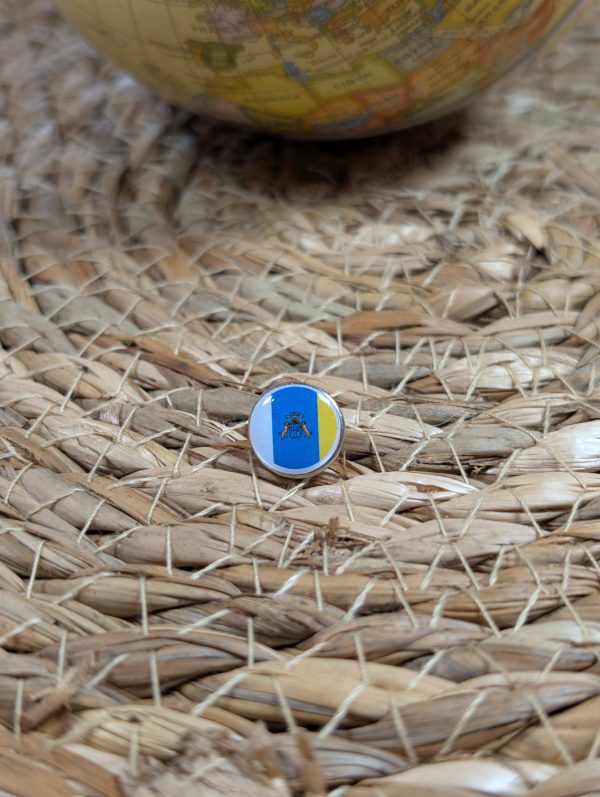 Canary Islands Flag Map pin - Canary Islands Flag Map Pin For Wood Map
