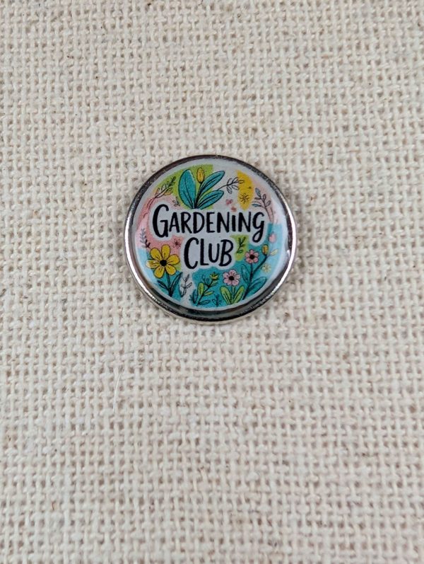 Gardening Club - Garden Themed Badge - Large Resin Topped Pin Badge