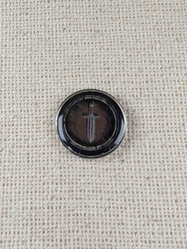 DPS Pin Badge - Gamer Themed Pin - Large Resin Coated Pin Badge