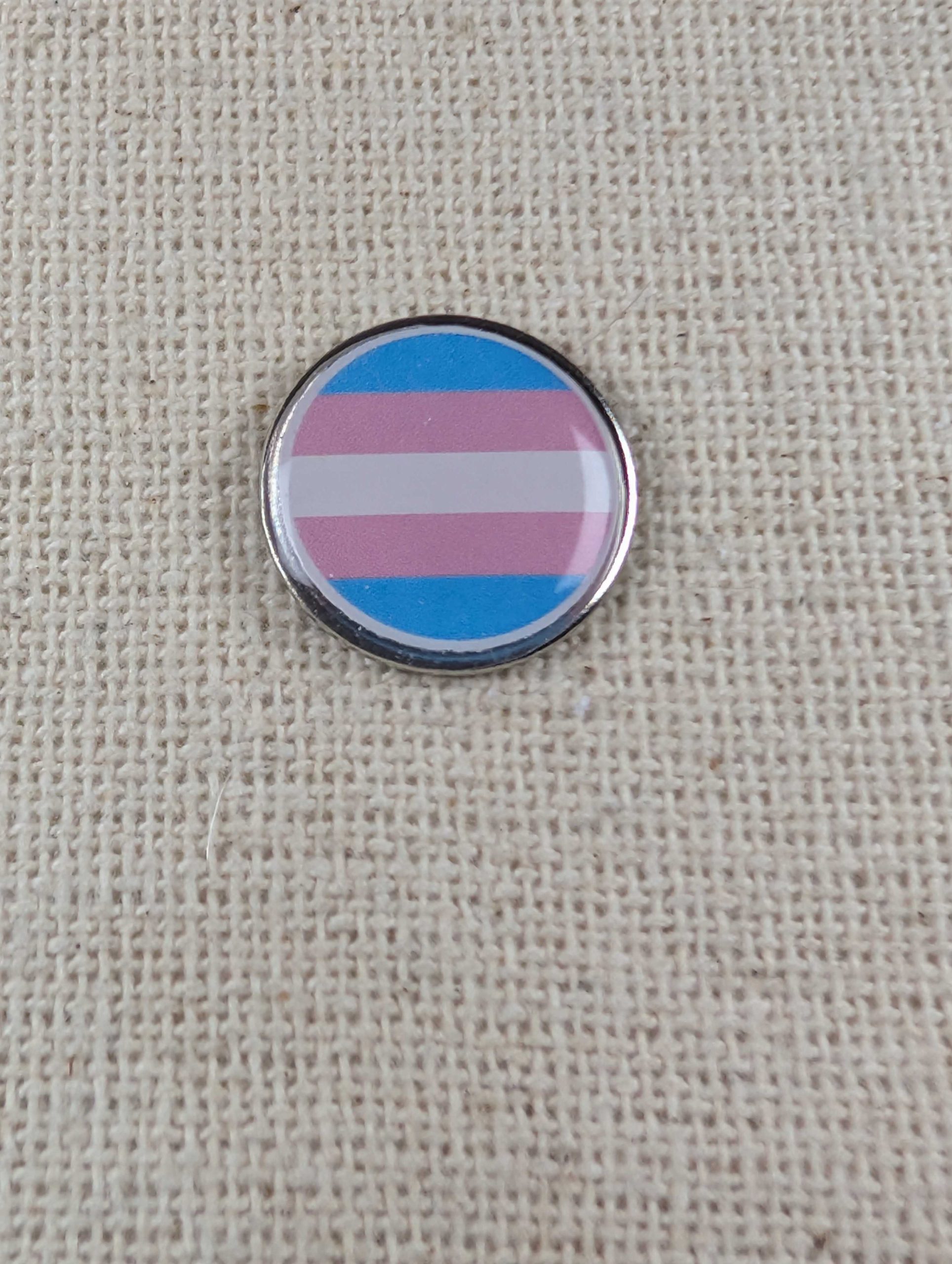 Transgender Flag Pin - Pride Themed Badge - Large Resin Topped Pin Badge