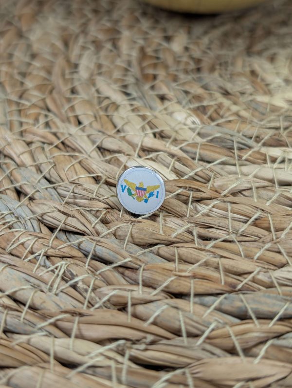 U.S. Virgin Islands Flag Map Pin For Wooden World Map - Travel Tracker