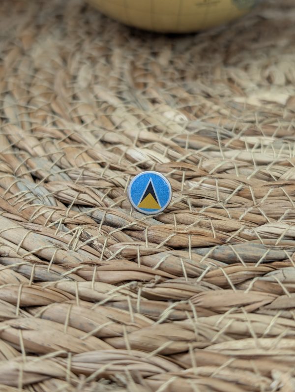 Saint Lucia Flag Map Pin - St Lucia Flag Map Pin For Wood Map
