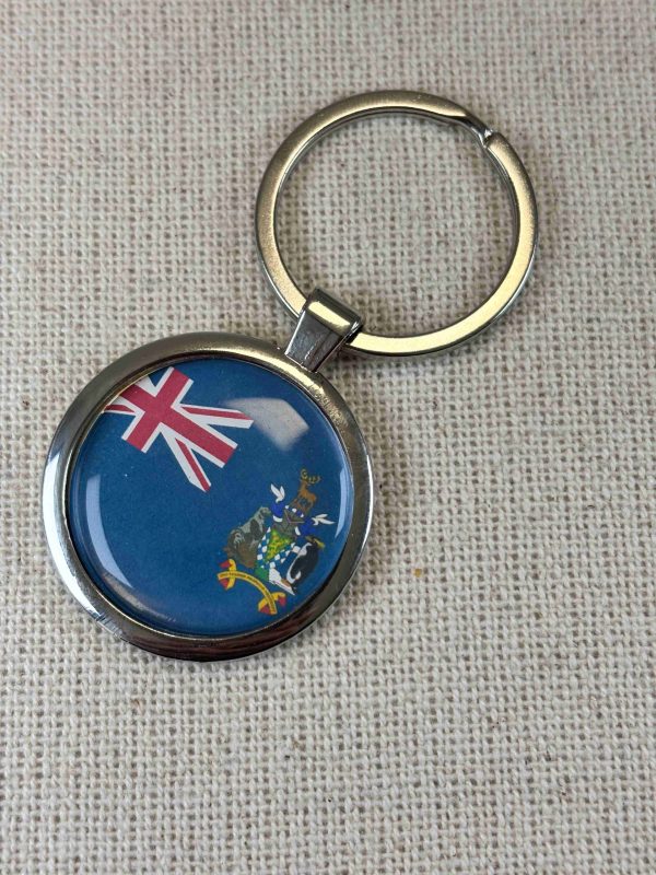 South Georgia and the South Sandwich Islands Flag Keyring - Large Resin Topped Keychain