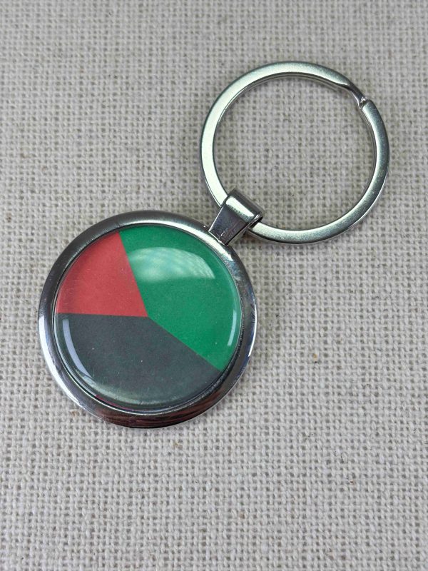 Martinique Flag Keyring - Large Resin Topped Keychain