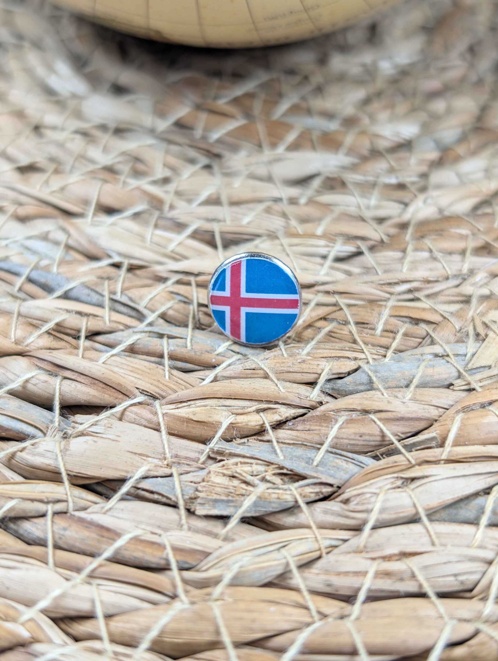 Iceland Flag Map Pin for Wooden World Map Travel Tracker