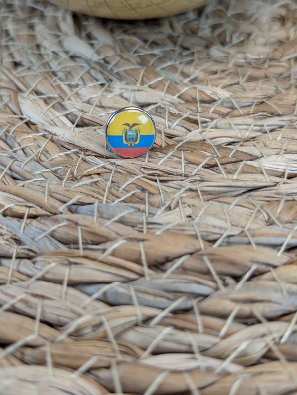 Ecuador Flag Map Pin for Wooden World Map Travel Tracker