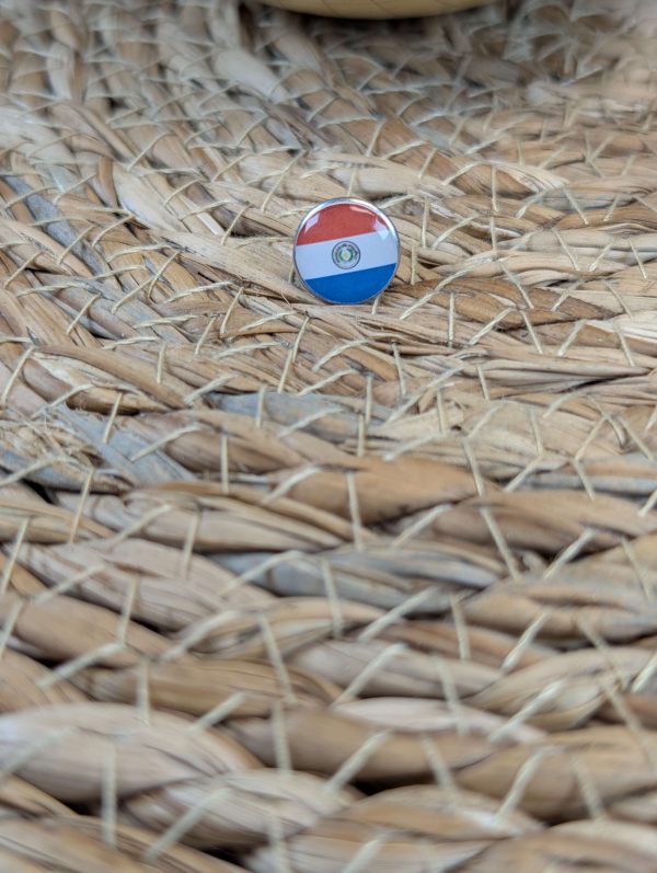 Paraguay Flag Map Pin for Wooden World Map Travel Tracker