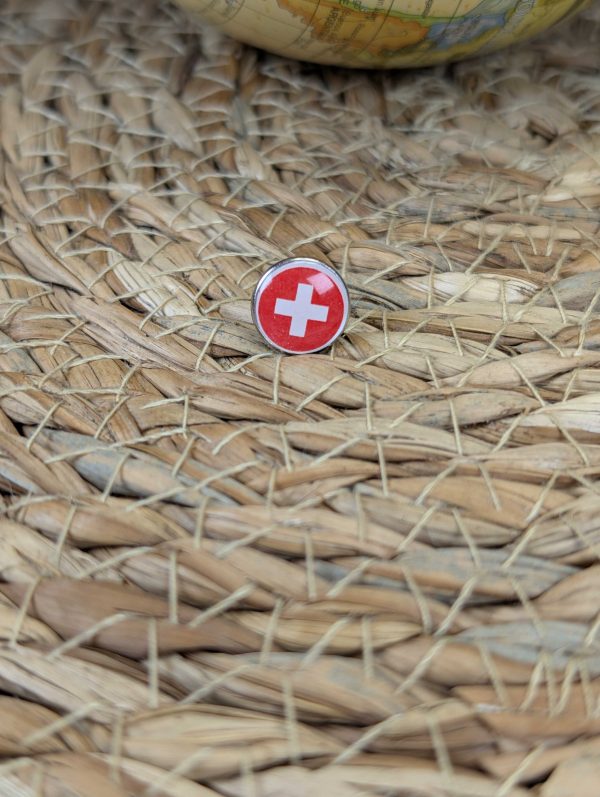 Switzerland Flag Map Pin for Wooden World Map Travel Tracker
