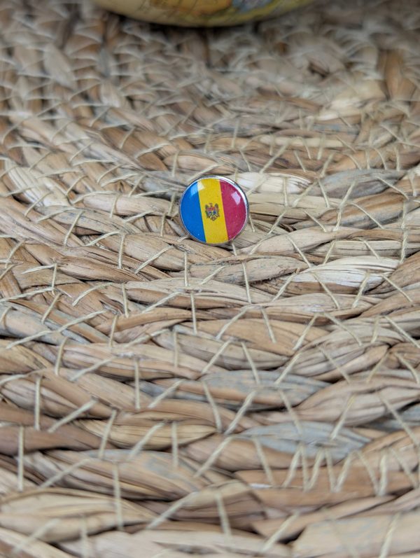 Moldova Flag Map Pin for Wooden World Map Travel Tracker