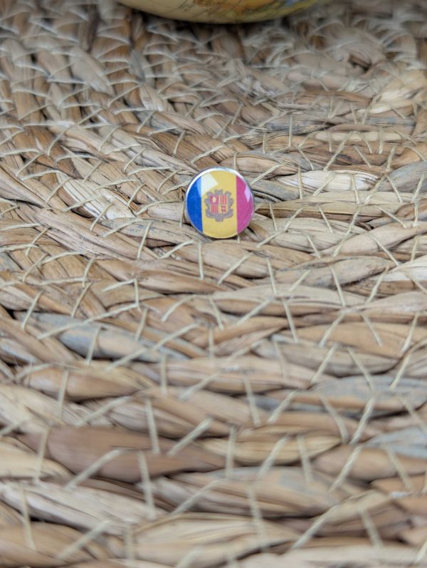 Andorra Flag Map Pin for Wooden World Map Travel Tracker