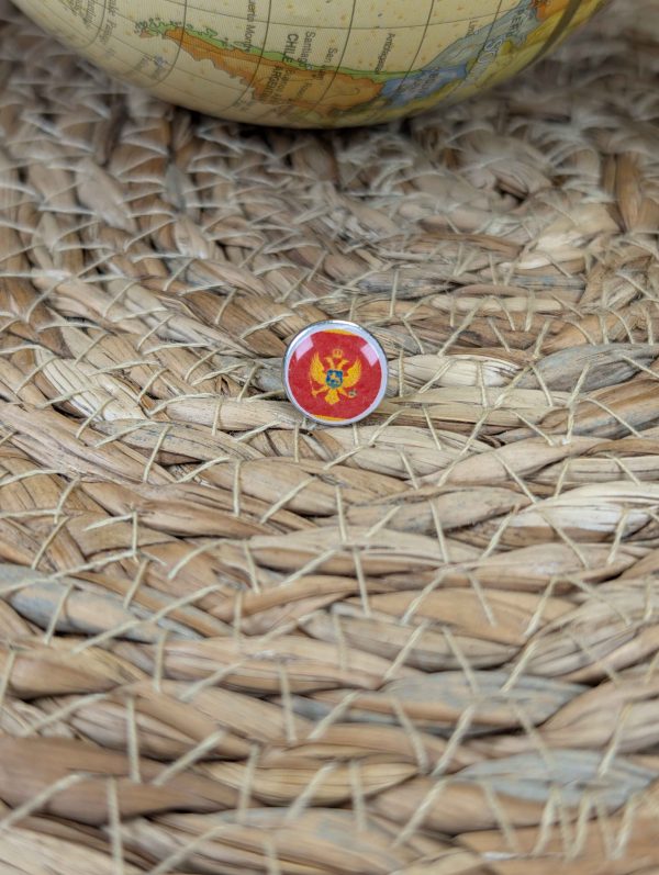 Montenegro Flag Map Pin for Wooden World Map Travel Tracker