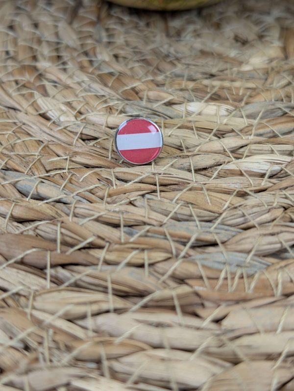 Austria Flag Map Pin for Wooden World Map Travel Tracker - Austrian Flag