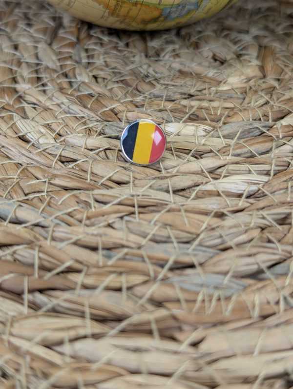 Belgium Flag Map Pin for Wooden World Map Travel Tracker