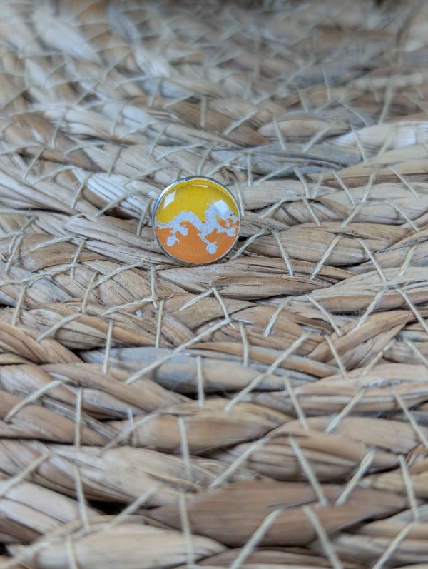 Bhutan Flag Map Pin for Wooden World Map Travel Tracker