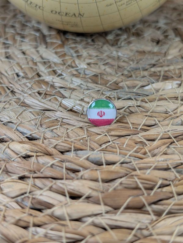 Iran Flag Map Pin for Wooden World Map Travel Tracker