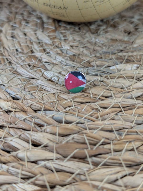 Jordan Flag Map Pin for Wooden World Map Travel Tracker