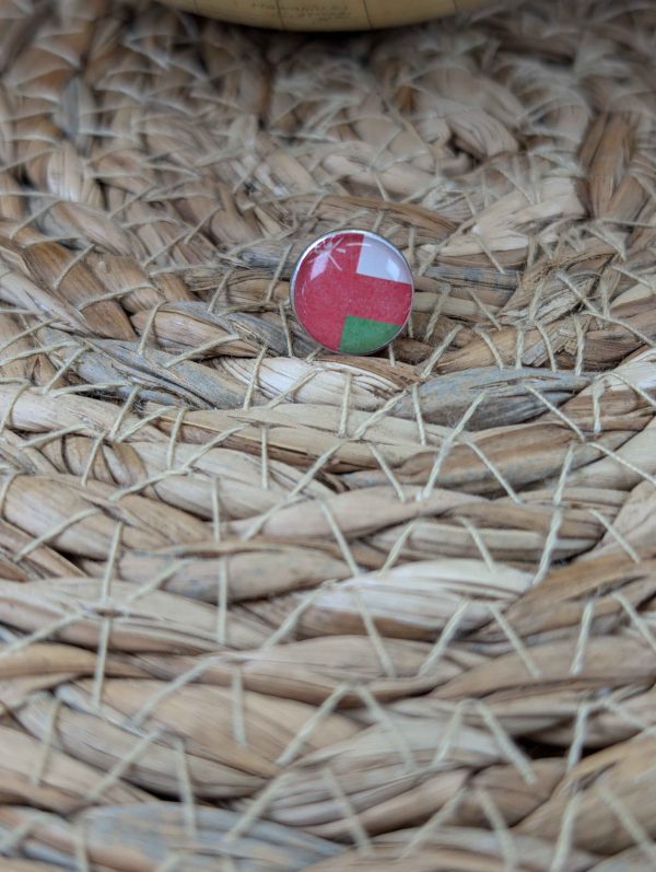 Oman Flag Map Pin for Wooden World Map Travel Tracker