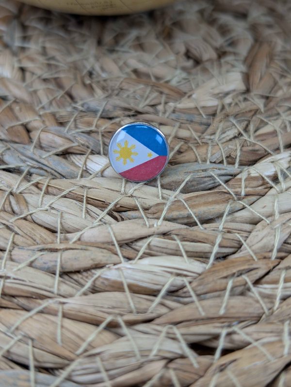 Philippines Flag Map Pin for Wooden World Map Travel Tracker
