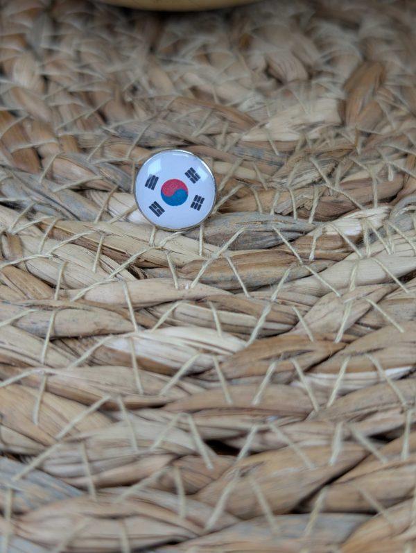 South Korea Flag Map Pin for Wooden World Map Travel Tracker