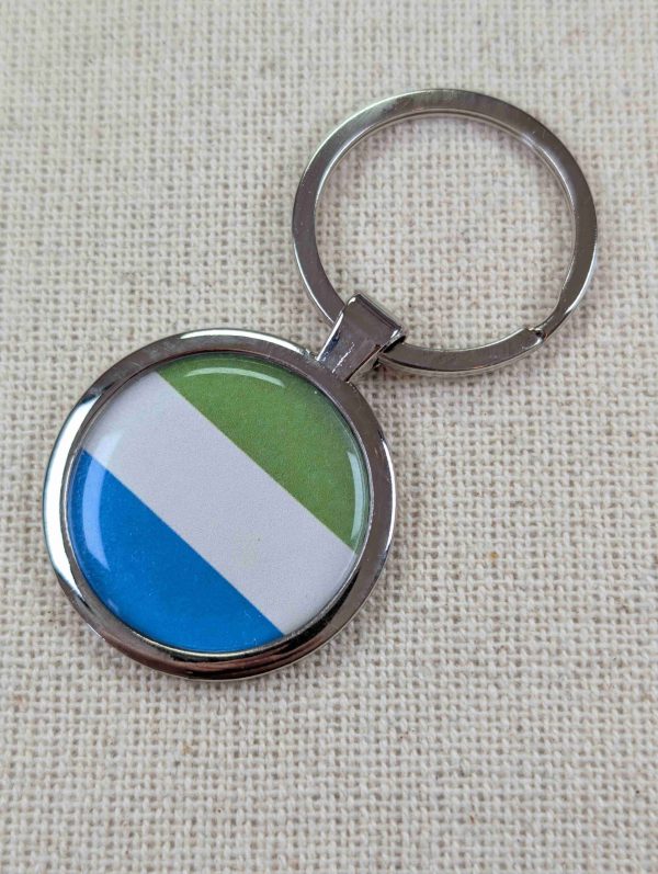The Galapagos Islands Flag Keyring - Large Resin Topped Keychain