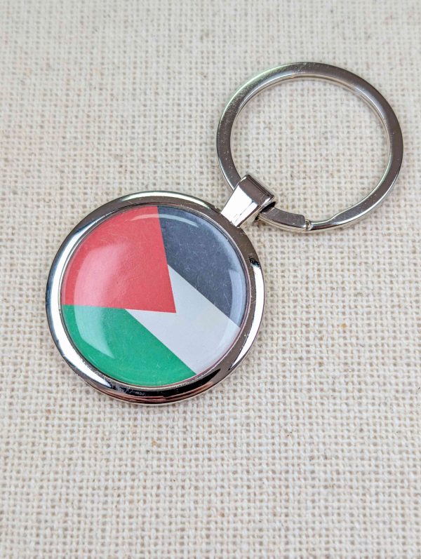 Palestine Flag Keyring - Large Resin Topped Keychain