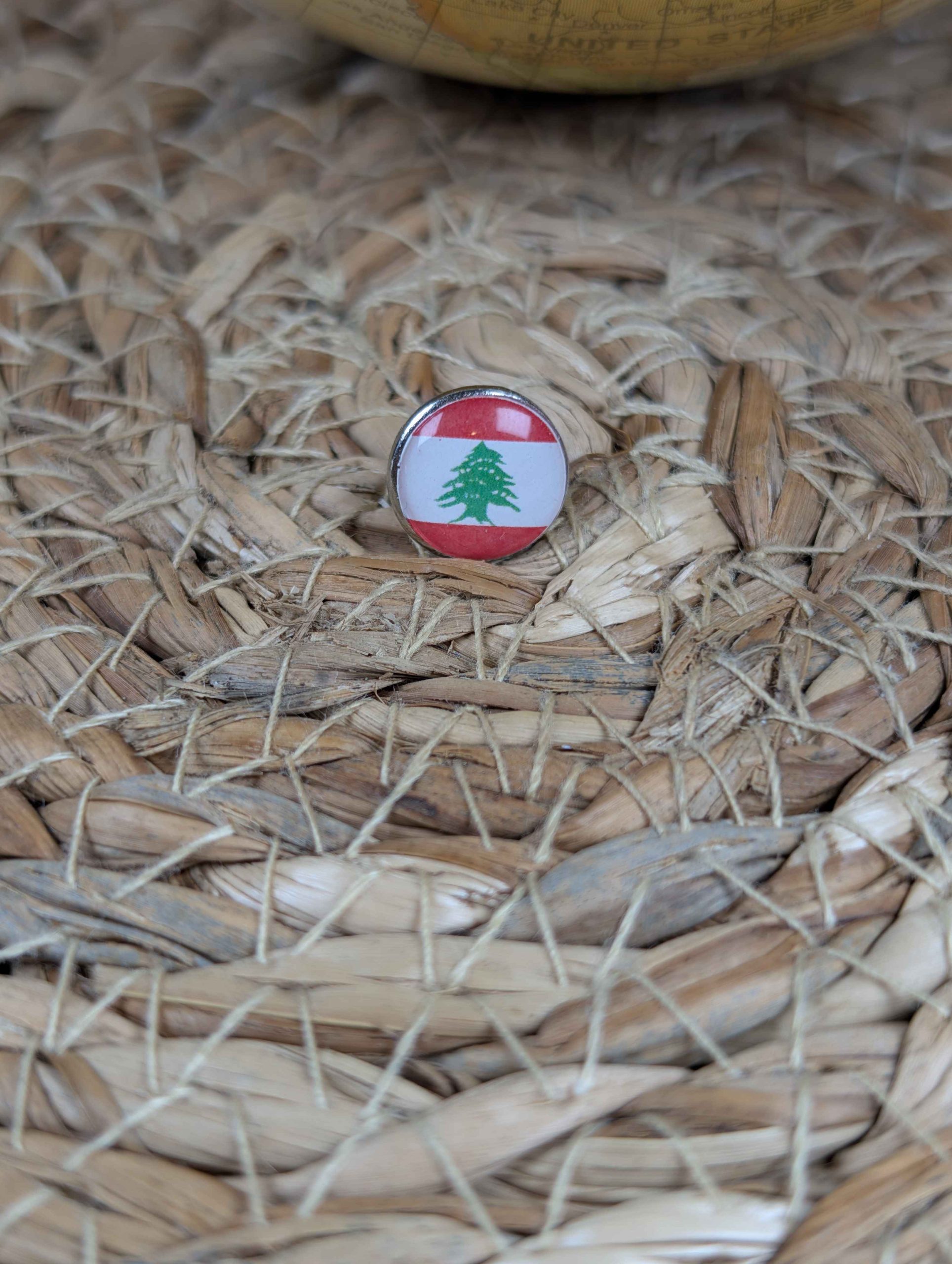 Lebanon Flag Map Pin for Wooden World Map Travel Tracker