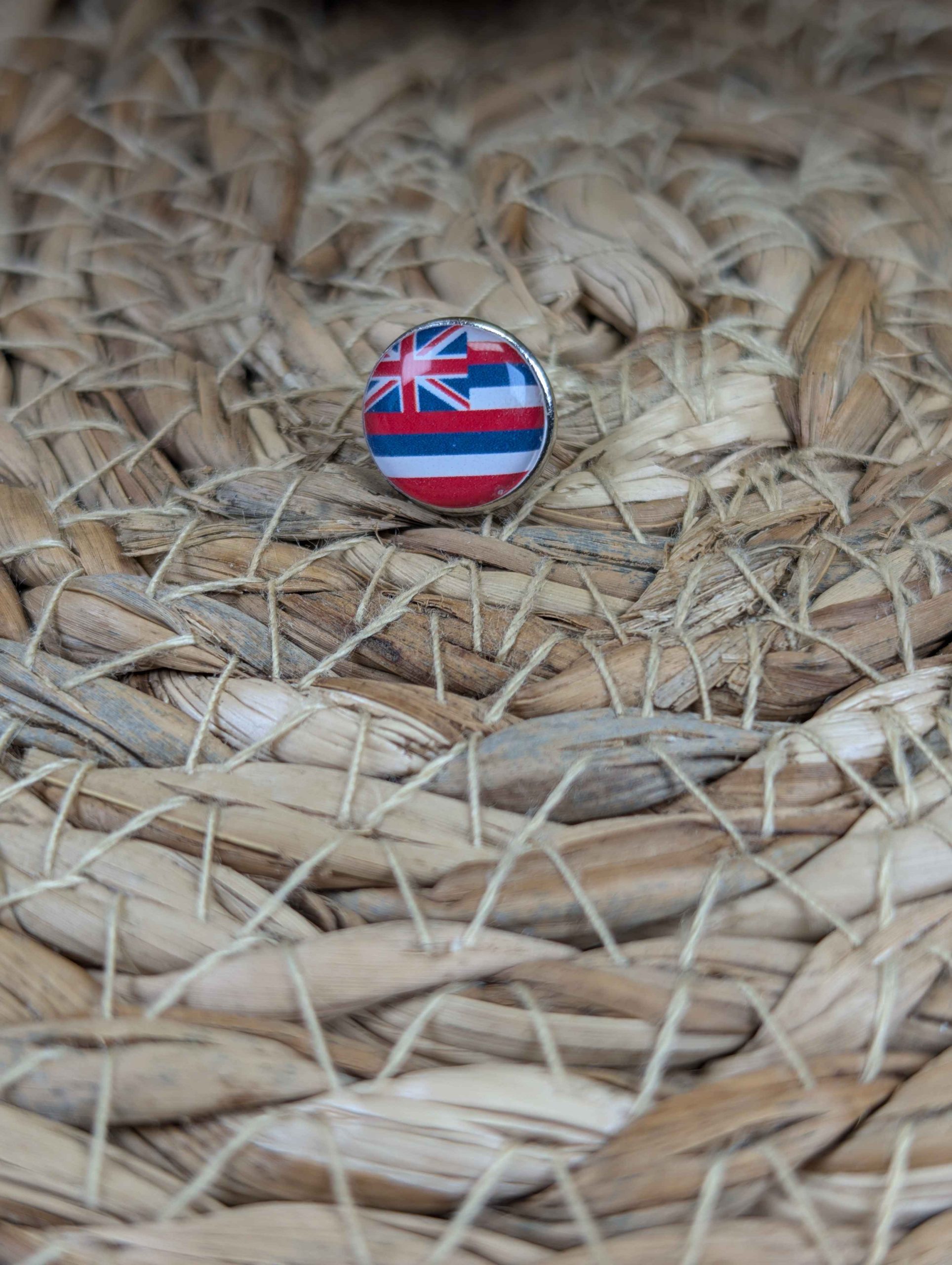 Hawaii Flag Map Pin for Wooden World Map Travel Tracker