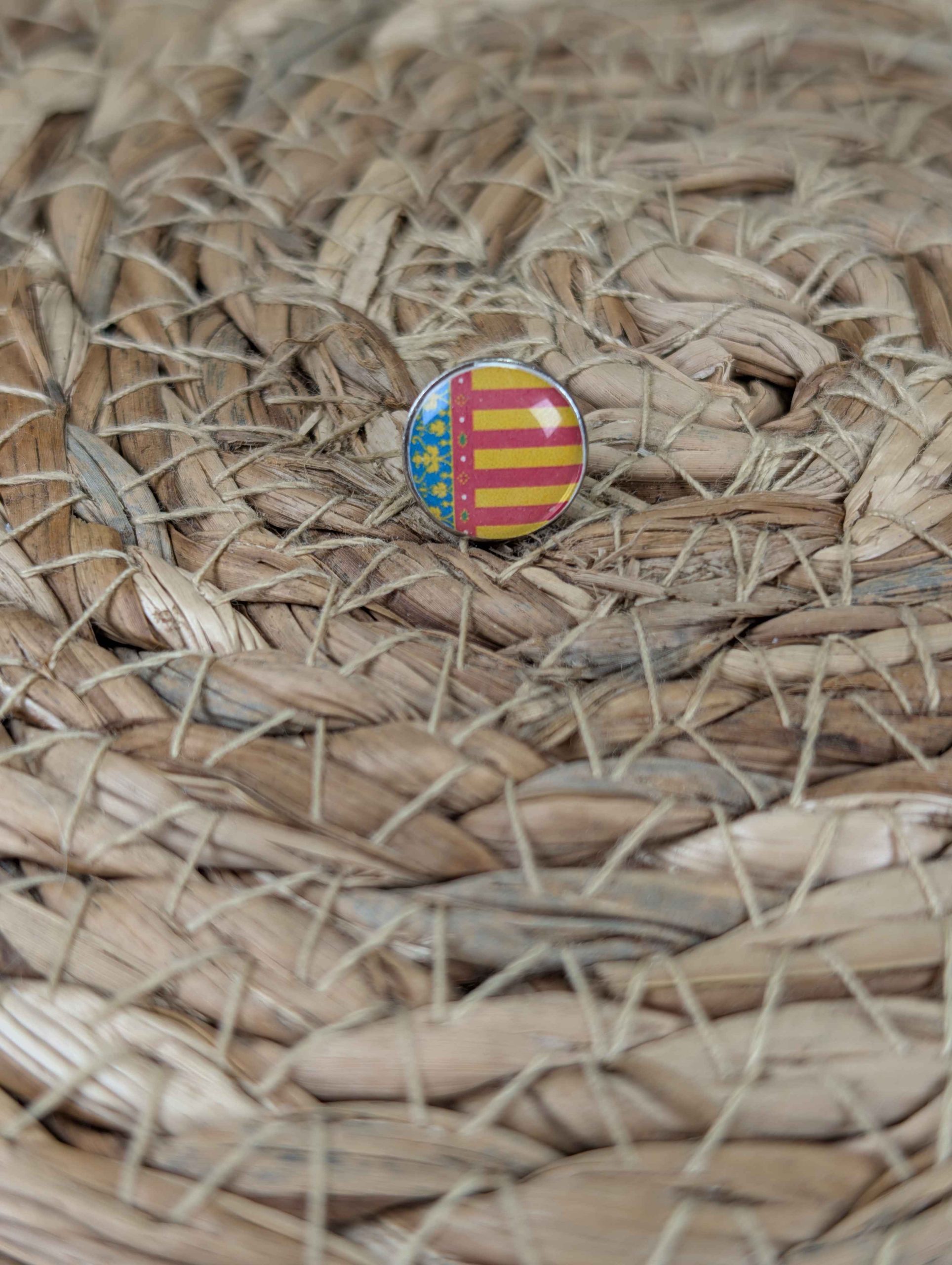 Valencia Flag Map Pin for Wooden World Map Travel Tracker