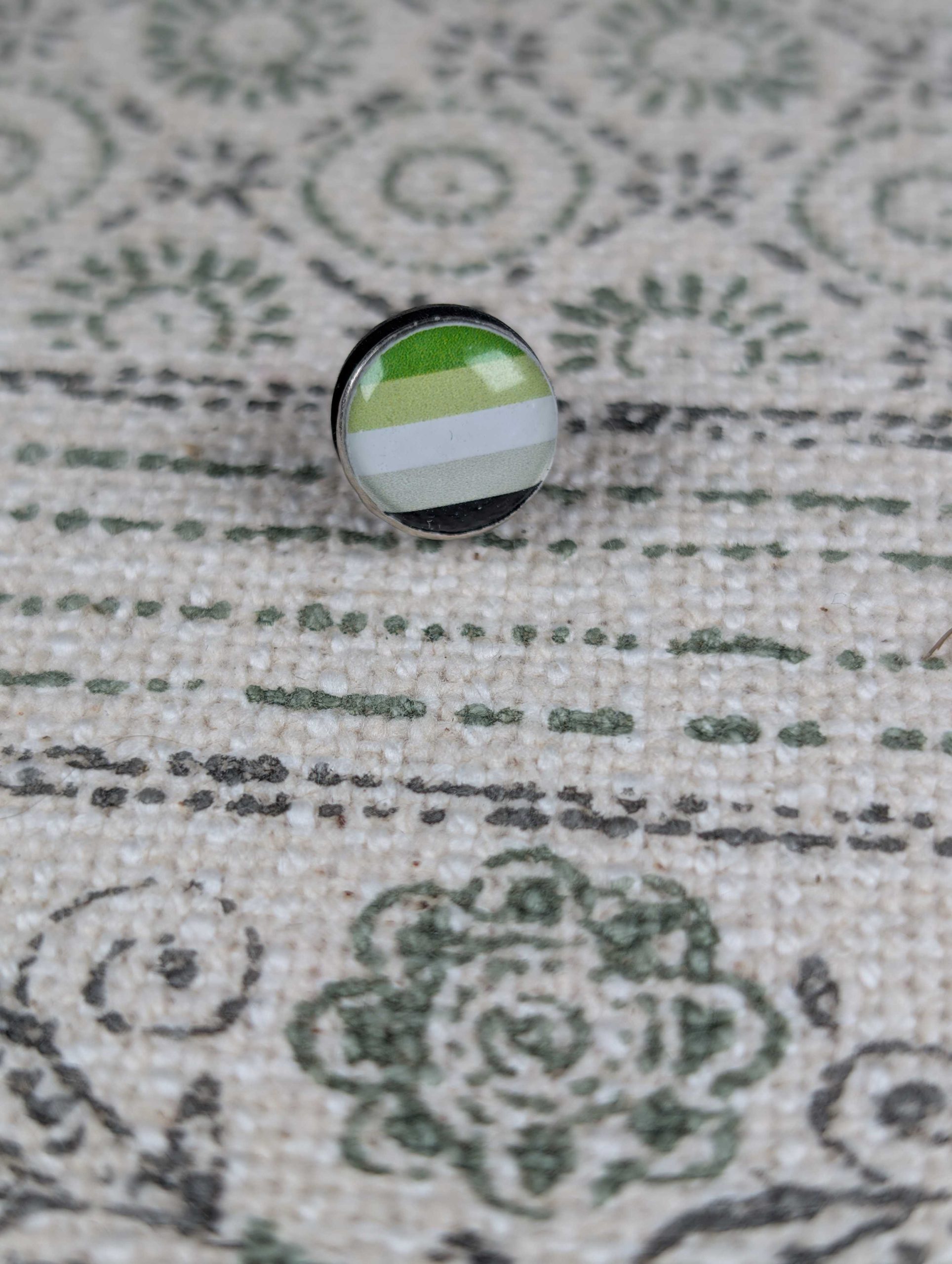 Aromatic Flag Pin – Pride Themed Pin – Small Resin Topped Pin Badge