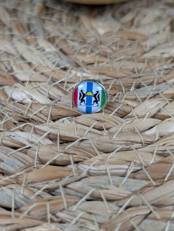 Siberian Federal District Flag Map Pin for Wooden World Map Travel Tracker - Russia