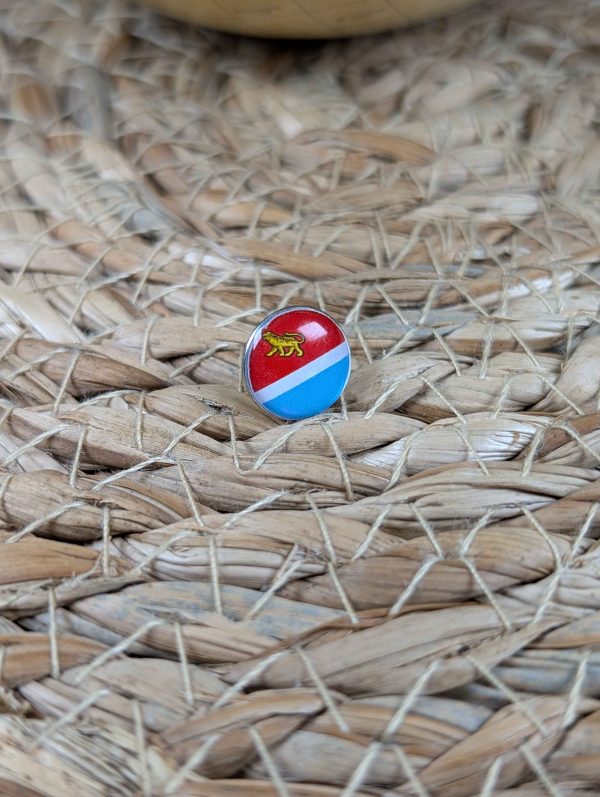 Far East Federal District Flag Map Pin for Wooden World Map Travel Tracker - Russia