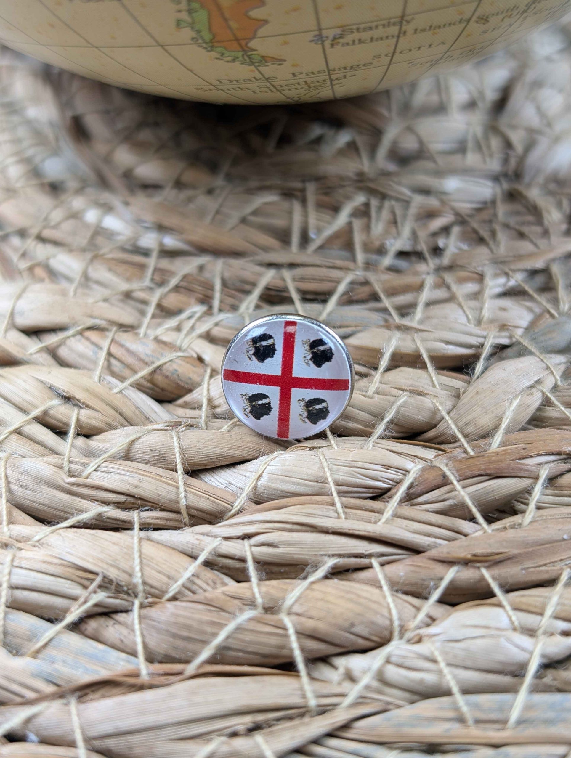 Sardinia Flag Map Pin for Wooden World Map Travel Tracker